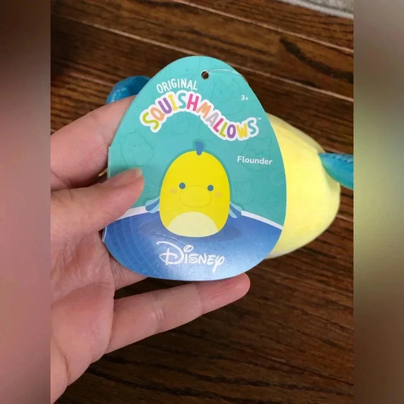 Original Squishmallows x Disney: The Little Mermaid - 8” Ariel and 5” Flounder - Picture 9 of 11